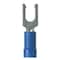 Panduit Fork Terminal, #6 Stud Size, 14 AWG, 600 V, Vinyl Insulated, Blue, Crimp Termination Only, 100 PK PV14-6LF-C - alternate 1